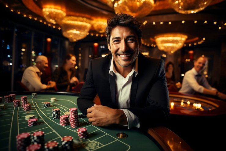 Pengguna menikmati permainan casino digital dengan kontrol aman di layar laptop